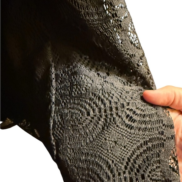 NWT KSL by Karin Stevens Black Lace Overlay Dress – Size 14W - Picture 3 of 14